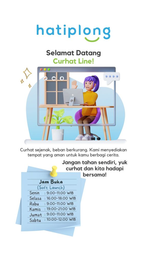 Curhat Line Landing Page Mobile